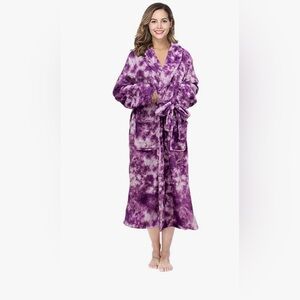 Elegant Purple Tie-Dye Women's Robe